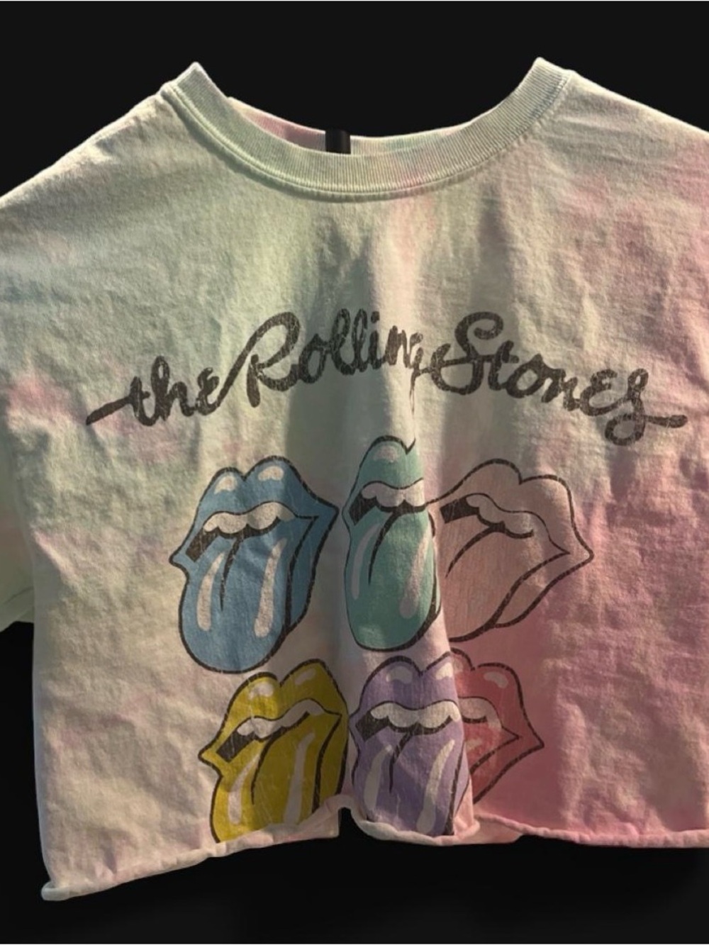 The Rolling Stones Women’s Tie-Dye Logo Tee - Pastel Multi